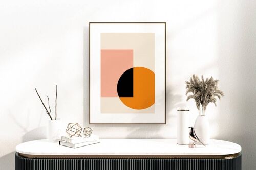 Geometric Shape Art- Minimalist Wall Art Print No67 (A2 - 42 x 59.4 cm | 16.5 x 23.4 in)