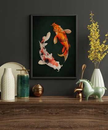 Impression d'exposition japonaise KOI FISH No59 (A3 - 29,7 x 42,0 cm | 11,7 x 16,5 po) 3