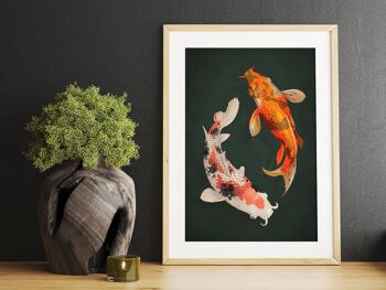 Impression d'exposition japonaise KOI FISH No59 (A3 - 29,7 x 42,0 cm | 11,7 x 16,5 po) 4