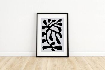 Matisse Grey Cutouts - Minimalist Wall Art Print No26 (A4 - 21,0 x 29,7 cm | 8,3 x 11,7 po) 1