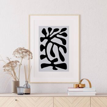 Matisse Grey Cutouts - Minimalist Wall Art Print No26 (A4 - 21,0 x 29,7 cm | 8,3 x 11,7 po) 3