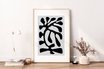 Matisse Grey Cutouts - Minimalist Wall Art Print No26 (A4 - 21,0 x 29,7 cm | 8,3 x 11,7 po) 4