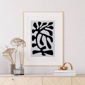 Matisse Grey Cutouts - Minimalist Wall Art Print No26 (A3 - 29,7 x 42,0 cm | 11,7 x 16,5 po) 3