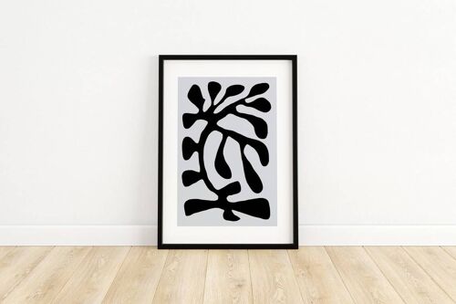 Matisse Grey Cutouts   - Minimalist Wall Art Print No26 (A2 - 42 x 59.4 cm | 16.5 x 23.4 in)