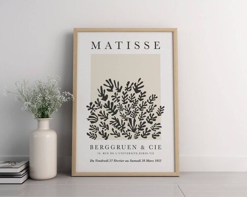 Matisse Grey Cuts - Minimalist Wall Art Print No19 (A4 - 21.0 x 29.7 cm | 8.3 x 11.7 in)