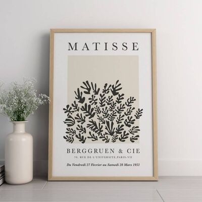 Matisse Grey Cuts - Minimalist Wall Art Print No19 (A4 - 21.0 x 29.7 cm | 8.3 x 11.7 in)