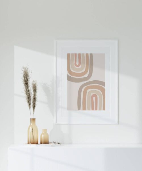 Mid Century Modern Art - Abstract Minimalist Poster No25 (A4 - 21.0 x 29.7 cm | 8.3 x 11.7 in)