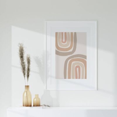 Mid Century Modern Art - Abstract Minimalist Poster No25 (A4 - 21.0 x 29.7 cm | 8.3 x 11.7 in)