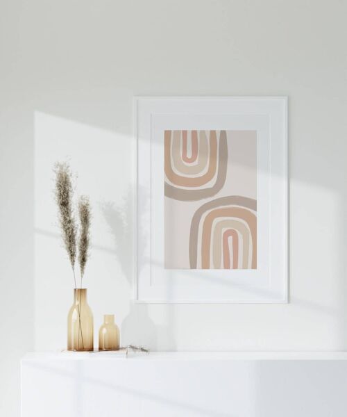 Mid Century Modern Art - Abstract Minimalist Poster No25 (A2 - 42 x 59.4 cm | 16.5 x 23.4 in)