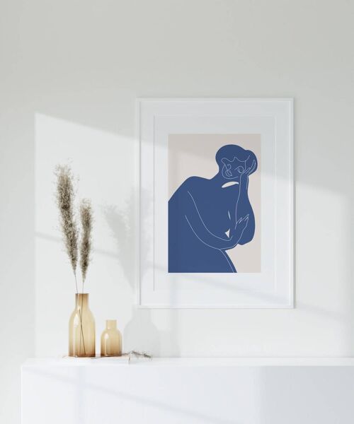 Mid Century Modern Art - Abstract Minimalist Poster No34 (A2 - 42 x 59.4 cm | 16.5 x 23.4 in)