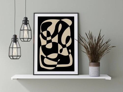 Mid Century Modern Art - Abstract Minimalist Poster No37 (A4 - 21.0 x 29.7 cm | 8.3 x 11.7 in)