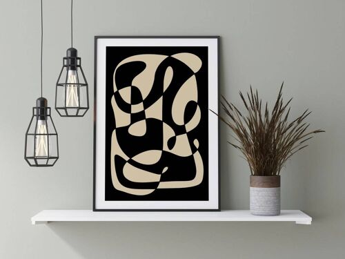 Mid Century Modern Art - Abstract Minimalist Poster No37 (A3 - 29.7 x 42.0 cm | 11.7 x 16.5 in)