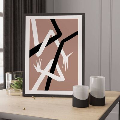 Arte moderno de mediados de siglo - Póster minimalista abstracto n.º 54 (A3 - 29,7 x 42,0 cm | 11,7 x 16,5 pulgadas)