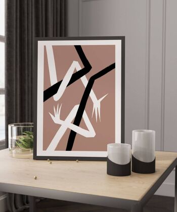 Art moderne du milieu du siècle - Affiche minimaliste abstraite No54 (A2 - 42 x 59,4 cm | 16,5 x 23,4 po) 1