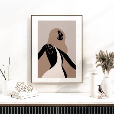 Mid Century Modern Art - Abstract Minimalist Poster No65 (A4 - 21.0 x 29.7 cm | 8.3 x 11.7 in)