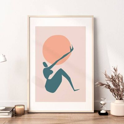 Mid Century Modern Art - Abstract Minimalist Poster No90 (A4 - 21.0 x 29.7 cm | 8.3 x 11.7 in)