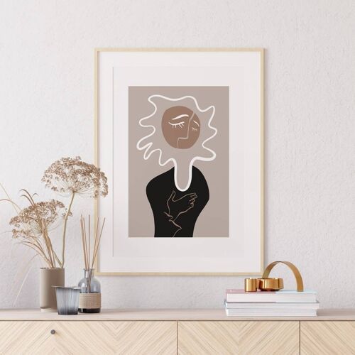 Mid Century Modern Poster - Minimalist Wall Art Print No36 (A4 - 21.0 x 29.7 cm | 8.3 x 11.7 in)