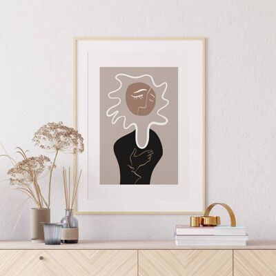 Mid Century Modern Poster - Minimalist Wall Art Print No36 (A2 - 42 x 59.4 cm | 16.5 x 23.4 in)