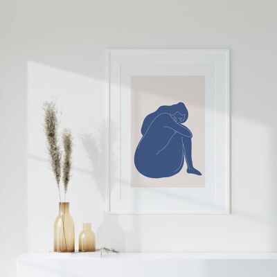 Mid Century Modern Print - Minimalist Wall Art Print No33 (A4 - 21.0 x 29.7 cm | 8.3 x 11.7 in)