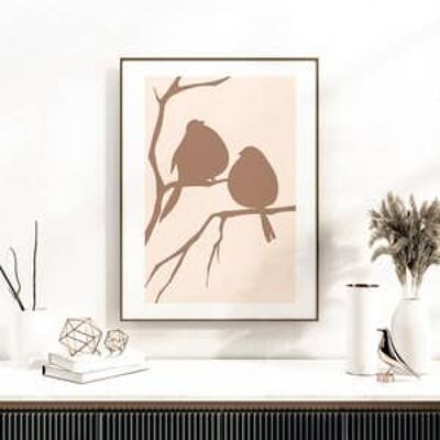 Mid Century Modern Wall Art - Abstract Minimalist Poster No7 (A4 - 21.0 x 29.7 cm | 8.3 x 11.7 in)