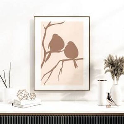 Mid Century Modern Wall Art – Abstraktes minimalistisches Poster Nr. 7 (A3 – 29,7 x 42,0 cm | 11,7 x 16,5 Zoll)