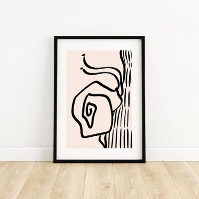 Mid Century Modern Wall Art Print - Abstract Art Poster No69 (A3 - 29.7 x 42.0 cm | 11.7 x 16.5 in)