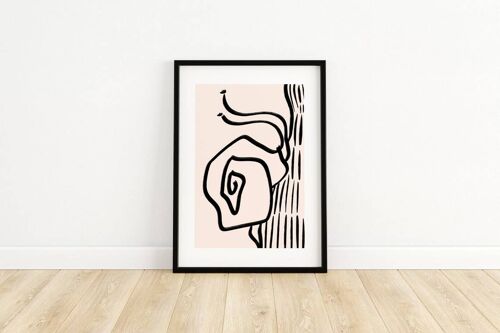 Mid Century Modern Wall Art Print - Abstract Art Poster No69 (A4 - 21.0 x 29.7 cm | 8.3 x 11.7 in)