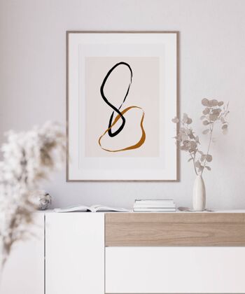 Affiche d'art au trait moderne minimaliste No1 (A4 - 21,0 x 29,7 cm | 8,3 x 11,7 po) 2