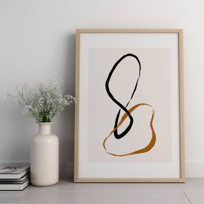 Póster de arte de línea moderna minimalista n.º 1 (A3 - 29,7 x 42,0 cm | 11,7 x 16,5 in)