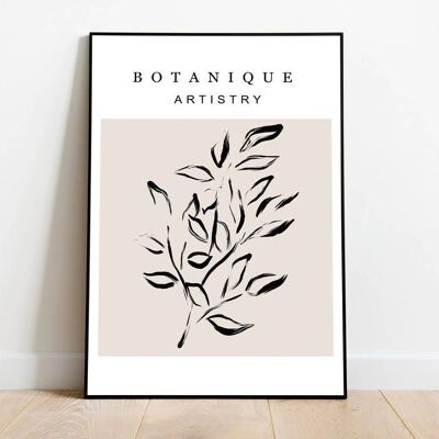 Botanique moderne - Impression d'art mural minimaliste No9 (A4 - 21,0 x 29,7 cm | 8,3 x 11,7 po)