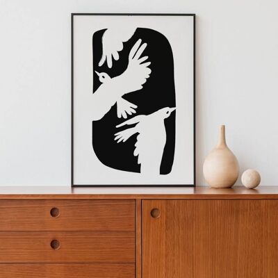 Modern Wall Art - Poster in bianco e nero n. 46 (A4 - 21,0 x 29,7 cm | 8,3 x 11,7 pollici)