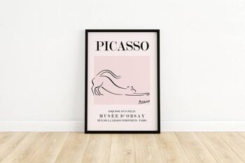 Picasso - Le chat, Art mural moderne du milieu du siècle No21 (A4 - 21,0 x 29,7 cm | 8,3 x 11,7 po) 2