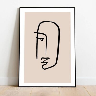 Estilo Picasso - Lámina minimalista para pared n.º 47 (A4 - 21,0 x 29,7 cm | 8,3 x 11,7 in)