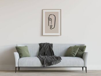 Style Picasso - Impression d'art mural minimaliste No47 (A4 - 21,0 x 29,7 cm | 8,3 x 11,7 po) 3