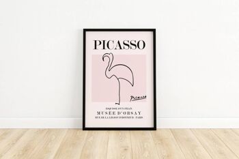 Picasso – Flamingo - Impression d'art mural minimaliste No23 (A4 - 21,0 x 29,7 cm | 8,3 x 11,7 po) 2