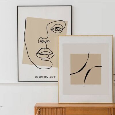 Raven Streaks - Stampa artistica da parete minimalista n. 13 (A3 - 29,7 x 42,0 cm | 11,7 x 16,5 pollici)