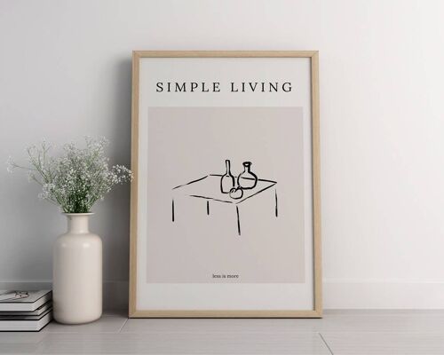 Simple Living - Minimalist Wall Art Print No17 (A4 - 21.0 x 29.7 cm | 8.3 x 11.7 in)