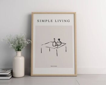 Simple Living - Impression d'art mural minimaliste No17 (A4 - 21,0 x 29,7 cm | 8,3 x 11,7 po) 1