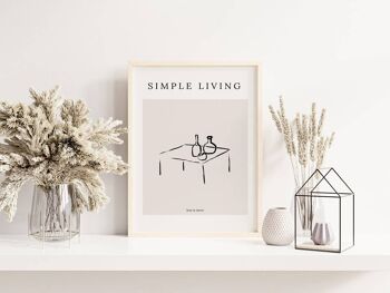 Simple Living - Impression d'art mural minimaliste No17 (A4 - 21,0 x 29,7 cm | 8,3 x 11,7 po) 2