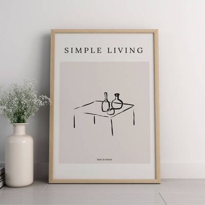 Simple Living - Lámina minimalista para pared n.º 17 (A2 - 42 x 59,4 cm | 16,5 x 23,4 in)