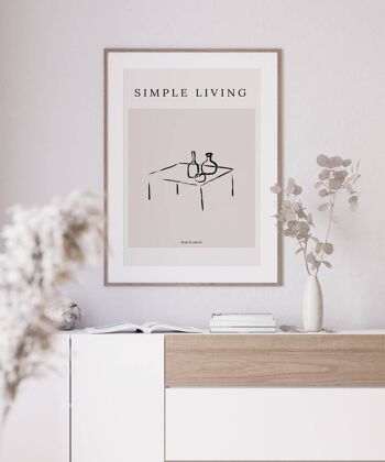 Simple Living - Impression d'art mural minimaliste No17 (A2 - 42 x 59,4 cm | 16,5 x 23,4 po) 4