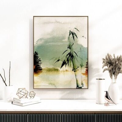 Vintage Abstract Japanese Wall Décor Piece No100 (A4 - 21.0 x 29.7 cm | 8.3 x 11.7 in)