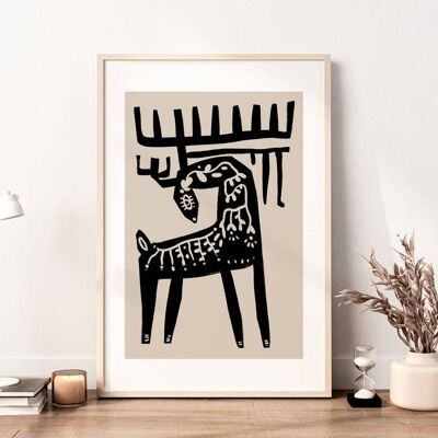 Vintage DEAR Wall Print - Minimalista Mid Century Art No70 (A4 - 21,0 x 29,7 cm | 8,3 x 11,7 pollici)