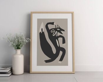 Vintage Fox Wall Art Print - Mid Century Modern Art No87 (A4 - 21,0 x 29,7 cm | 8,3 x 11,7 po) 3