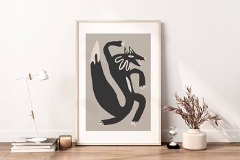 Vintage Fox Wall Art Print - Mid Century Modern Art No87 (A2 - 42 x 59,4 cm | 16,5 x 23,4 po) 1