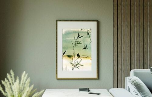 Vintage Japanese Art - Abstract Minimalist Poster No102 (A4 - 21.0 x 29.7 cm | 8.3 x 11.7 in)