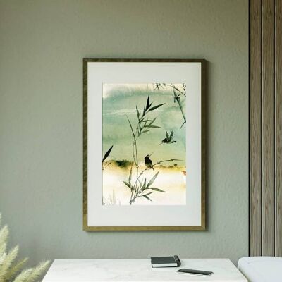 Arte japonés vintage - Póster minimalista abstracto No102 (A4 - 21,0 x 29,7 cm | 8,3 x 11,7 in)