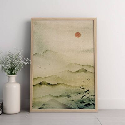 Pieza de arte de pared de galería japonesa vintage No103 (A4 - 21,0 x 29,7 cm | 8,3 x 11,7 in)