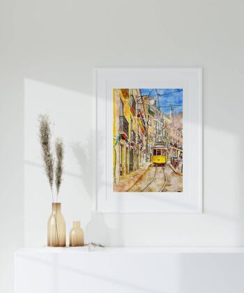 Vintage Lisbonne Portugal Art Print No57 (A4 - 21,0 x 29,7 cm | 8,3 x 11,7 po) 3