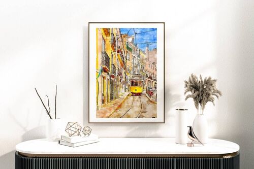 Vintage Lisbon Portugal Art Print No57 (A2 - 42 x 59.4 cm | 16.5 x 23.4 in)